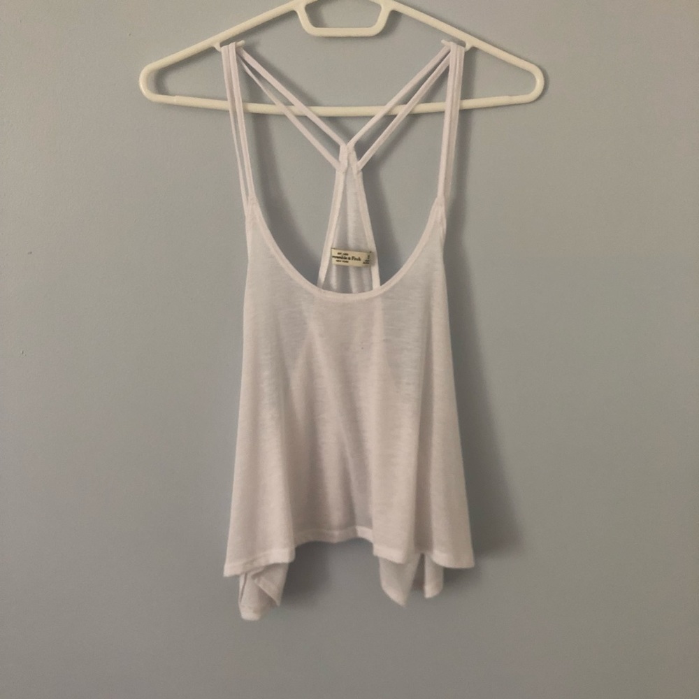 Abercrombie Flowy White Tank